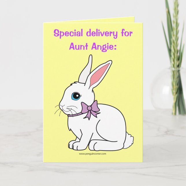 Cartes Pour Fêtes Annuelles Joyeuses Pâques personnalisables nommées, tante (Devant)