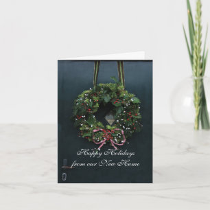 Cartes Pour Fêtes Annuelles Joyeuses vacances de notre nouvelle maison