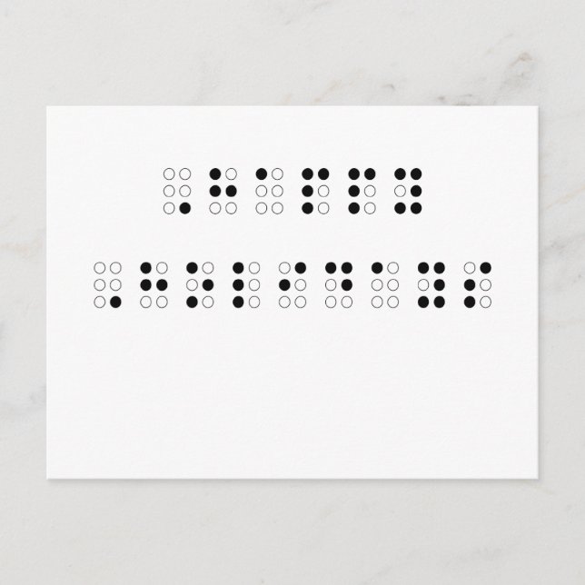 Cartes Pour Fêtes Annuelles Joyeuses vacances en braille (Devant)