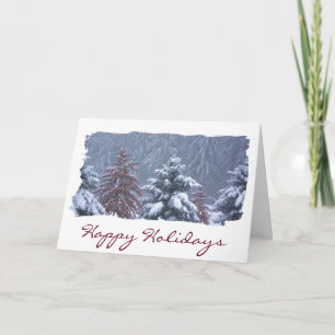 Cartes Pour Fêtes Annuelles Joyeuses vacances enneigées confortable hivernal s
