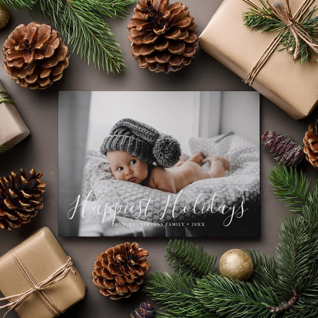 Cartes Pour Fêtes Annuelles Joyeuses vacances Famille Photo Noël (Créateur téléchargé)
