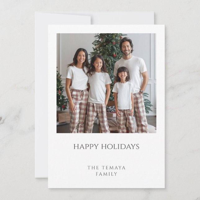 Cartes Pour Fêtes Annuelles Joyeuses vacances Famille Photo Plaqué Pyjamas (Devant)