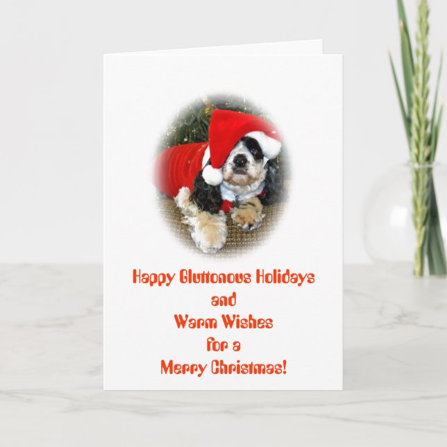 Cartes Pour Fêtes Annuelles Joyeuses Vacances Gluttoneuses ! (Devant)