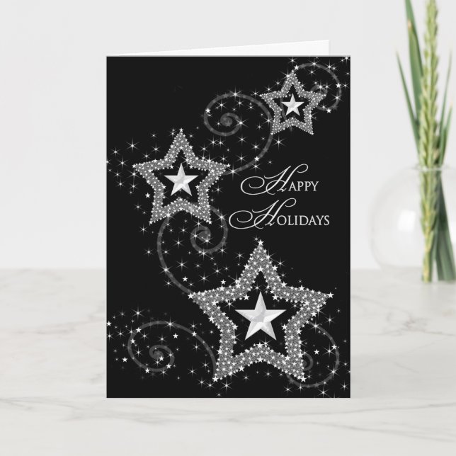 Cartes Pour Fêtes Annuelles Joyeuses vacances (Idéal pour les affaires) Étoile (Devant)