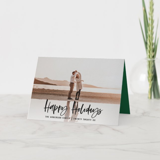 Cartes Pour Fêtes Annuelles Joyeuses vacances modernes, minimum de noël photo (Devant)
