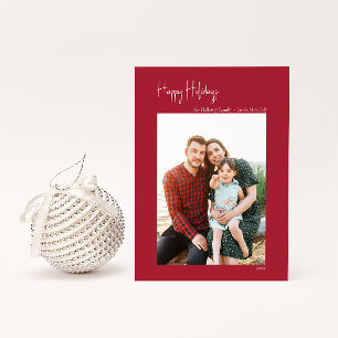 Cartes Pour Fêtes Annuelles Joyeuses vacances modernes   Photo simple vertical