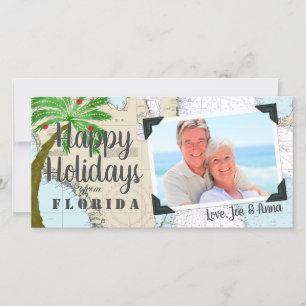 Cartes Pour Fêtes Annuelles Joyeuses vacances Nautique Tropical Florida vacanc