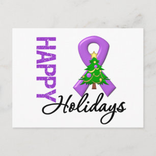 Cartes Pour Fêtes Annuelles Joyeuses vacances Pancréatique Cancer Sensibilisat