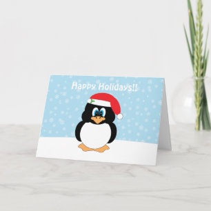 Cartes Pour Fêtes Annuelles Joyeuses vacances Penguin Christmas Card