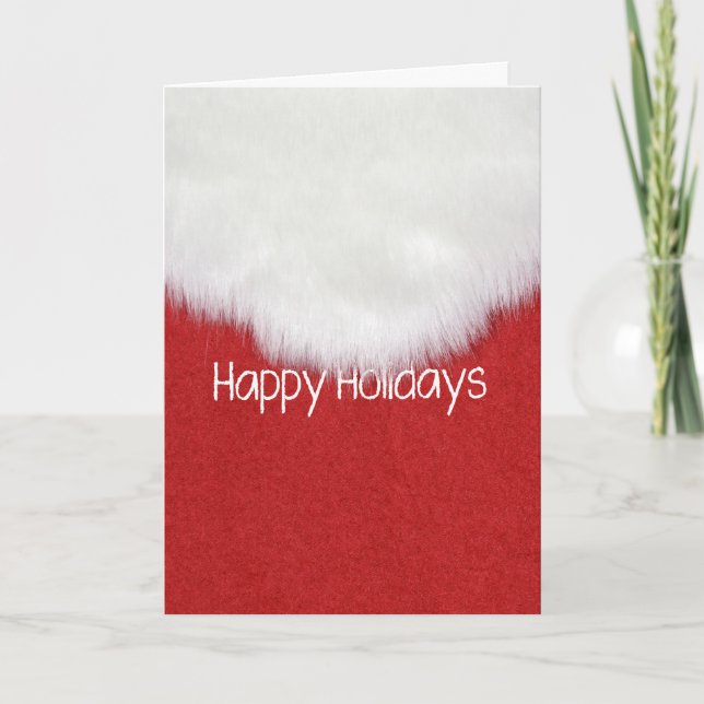 Cartes Pour Fêtes Annuelles Joyeuses vacances Père Noël Beard (Devant)