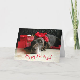 Cartes Pour Fêtes Annuelles joyeuses vacances pointeur et cadeaux au foyer