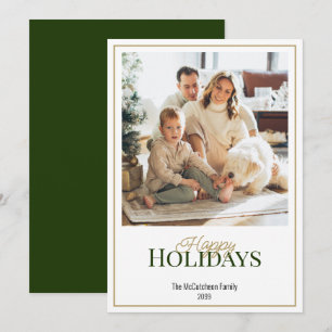 Cartes Pour Fêtes Annuelles Joyeuses Vacances Simple Élégante Une photo
