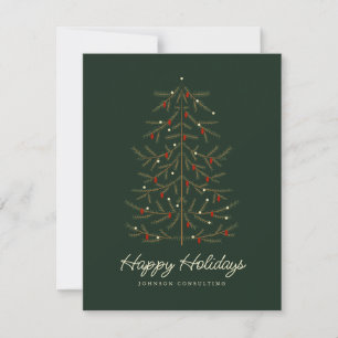 Cartes Pour Fêtes Annuelles Joyeuses vacances Simple moderne arbre de Noël
