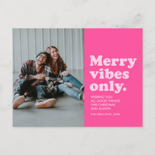 Cartes Pour Fêtes Annuelles Joyeuses vitres seulement amusant rose chaud photo