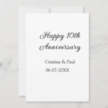 Joyeux 10e anniversaire simple nom de mariage mini