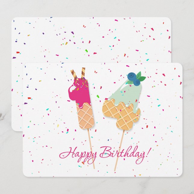 Cartes Pour Fêtes Annuelles Joyeux 14e anniversaire (Devant / Derrière)