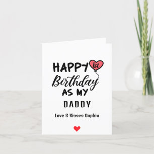 Cartes Pour Fêtes Annuelles Joyeux 1er anniversaire comme mon papa Amour & Bai