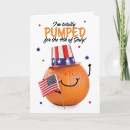 Cartes Pour Fêtes Annuelles Joyeux 4 juillet Citrouille patriotique