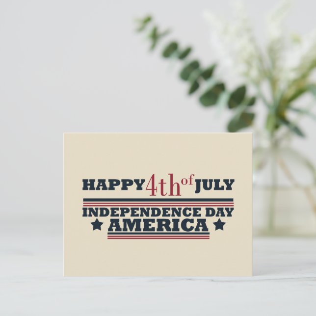Cartes Pour Fêtes Annuelles Joyeux 4 juillet fête de l'indépendance Amérique (Debout devant)