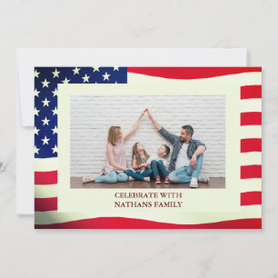 Cartes Pour Fêtes Annuelles Joyeux 4 juillet Fête de l'Indépendance Rouge Blan