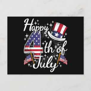 Cartes Pour Fêtes Annuelles Joyeux 4 juillet patriotique américain Drapeau US 