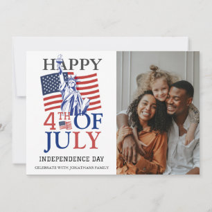Cartes Pour Fêtes Annuelles Joyeux 4 juillet photo du Jour de l'Indépendance
