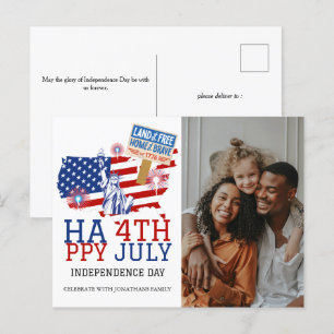 Cartes Pour Fêtes Annuelles Joyeux 4 juillet photo du Jour de l'Indépendance