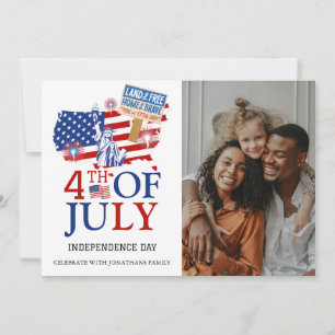 Cartes Pour Fêtes Annuelles Joyeux 4 juillet photo du Jour de l'Indépendance