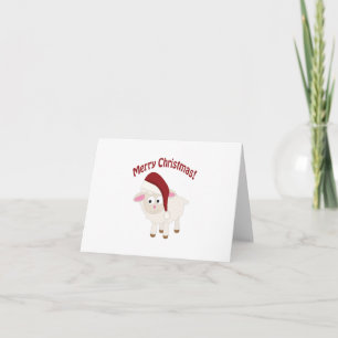 Cartes Pour Fêtes Annuelles Joyeux agneau de Noël