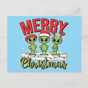 Cartes Pour Fêtes Annuelles Joyeux Aliens de Noël