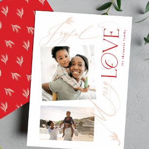 Cartes Pour Fêtes Annuelles Joyeux AMOUR Joyeux Multi photo Moderne   Noël
