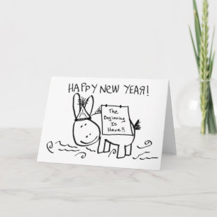 Cartes Pour Fêtes Annuelles joyeux âne de la nouvelle année