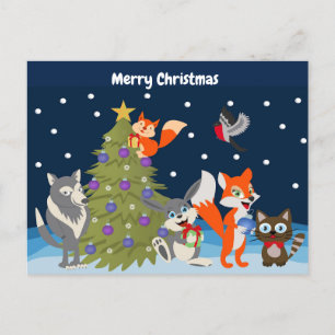 Cartes Pour Fêtes Annuelles Joyeux animaux de Noël
