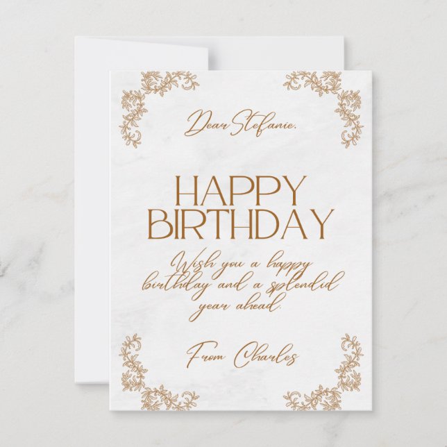 Cartes Pour Fêtes Annuelles Joyeux anniversaire (Devant)