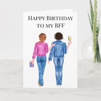 Joyeux anniversaire à mes amis BFF Watercolor