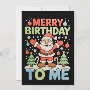 Cartes Pour Fêtes Annuelles Joyeux anniversaire à moi Noël Santa Noël Vacances