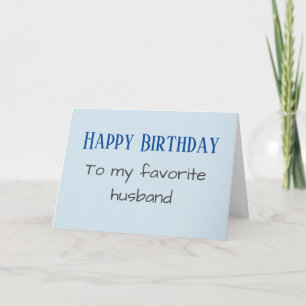Cartes Pour Fêtes Annuelles Joyeux Anniversaire à mon mari préféré drôle