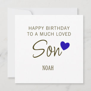 Cartes Pour Fêtes Annuelles Joyeux Anniversaire à un Fils Très Aimé - Personna