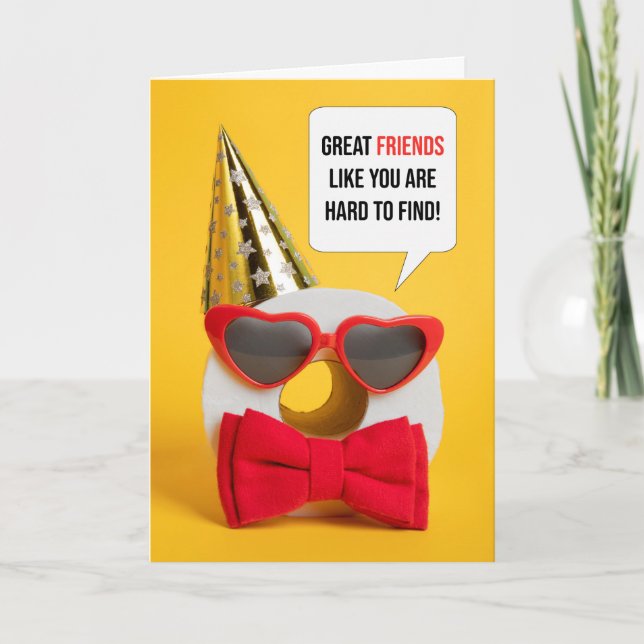 Cartes Pour Fêtes Annuelles Joyeux Anniversaire Ami Toilet Humour papier (Devant)