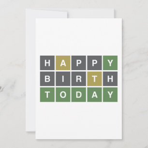 Cartes Pour Fêtes Annuelles Joyeux anniversaire aujourd'hui Wordle
