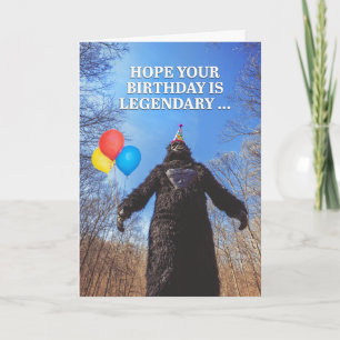 Cartes Pour Fêtes Annuelles Joyeux Anniversaire Bigfoot Légendaire Humour