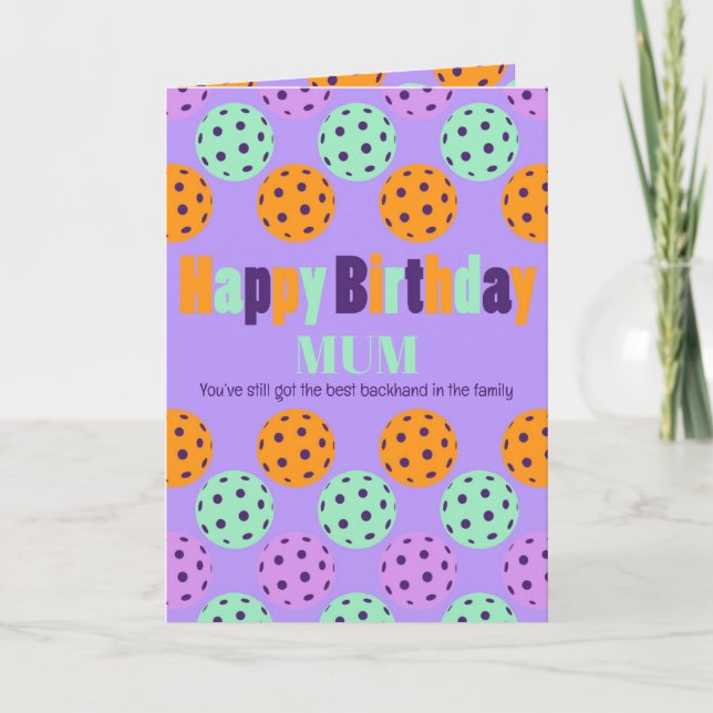 Cartes Pour Fêtes Annuelles Joyeux anniversaire de Pickleball (Devant)