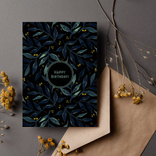Cartes Pour Fêtes Annuelles Joyeux anniversaire élégante branches florales