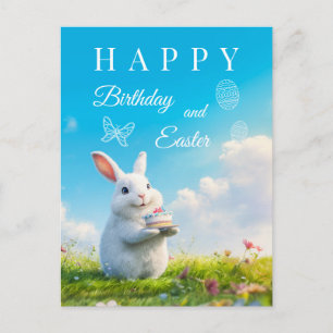 Cartes Pour Fêtes Annuelles Joyeux anniversaire et lapin de Pâques