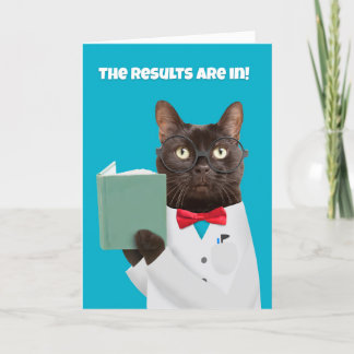 Cartes Pour Fêtes Annuelles Joyeux Anniversaire Funny Chat en Manteau de labor