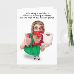 Cartes Pour Fêtes Annuelles Joyeux Anniversaire Funny Toilet Papier Covid-19 H