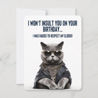 Cartes Pour Fêtes Annuelles Joyeux anniversaire - Gangster Cat