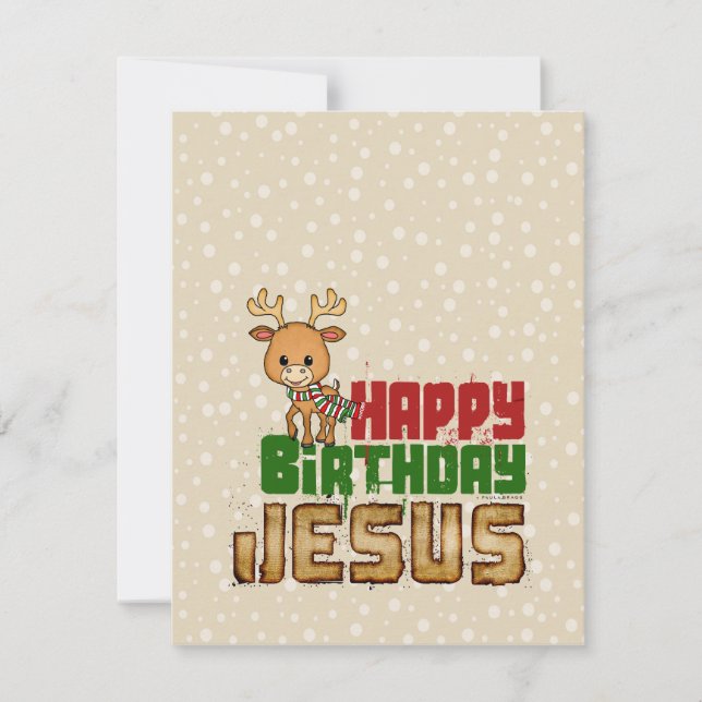 Cartes Pour Fêtes Annuelles Joyeux anniversaire Jésus (Devant)