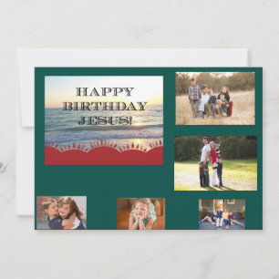 Cartes Pour Fêtes Annuelles Joyeux anniversaire Jésus Red Christmas Trees 5 ph
