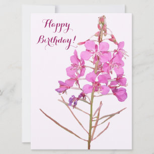 Cartes Pour Fêtes Annuelles Joyeux anniversaire joli rose simple floral